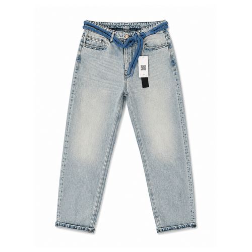 JEANS BAGGY WIGHT BLUE BELT