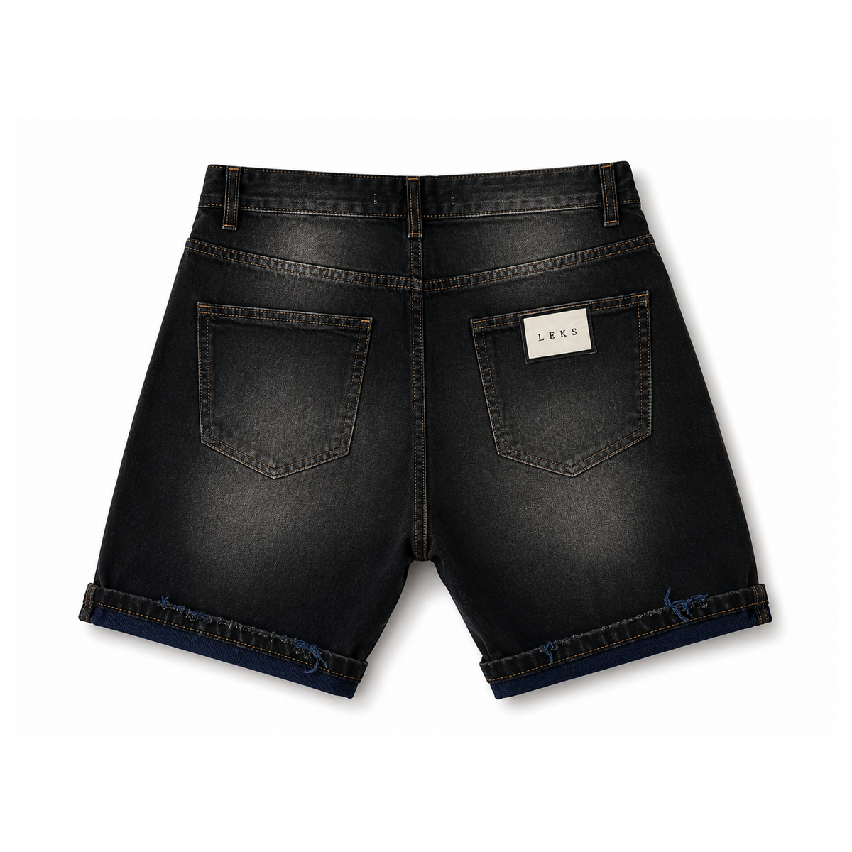 JEAN SHORT BLACK BLUE