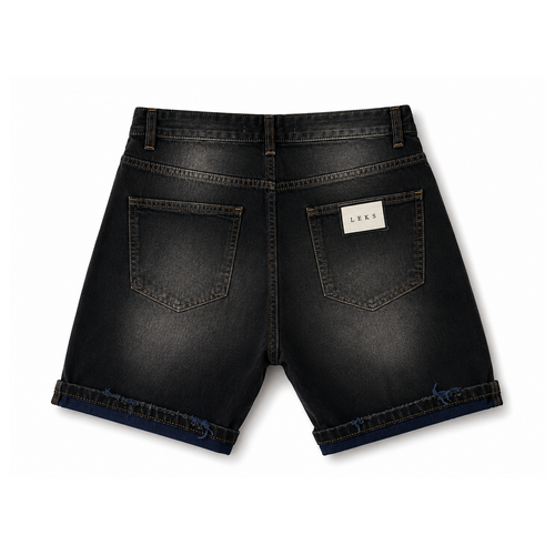 JEAN SHORT BLACK BLUE